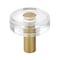 Gliderite Hardware 1-1/2 in. Clear Acrylic Knob Satin Gold 5828-SG-1 - alternate 1